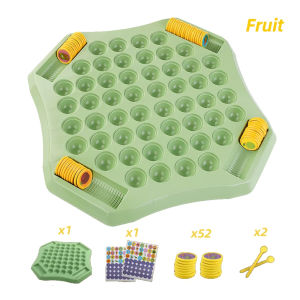Cammuo Animal/Fruit Flip Chess 54 Cards Memory Chess Game Cartoon Logical Thinking Cognitive Animal Learning Chess For 2-4 Player
