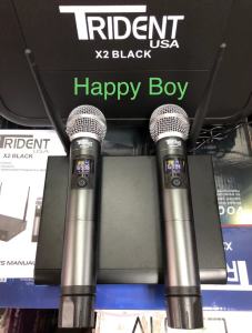 Original TRIDENT X2 black UHF Digital Dual wireless microphone with xlr connections and black case