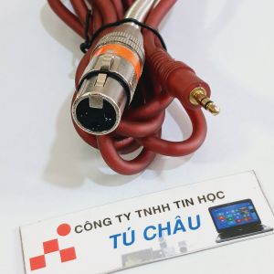 Dây Canon ra 3.5 ly dài 1.5m /  2.2m (Chuẩn Canon Cái ra 3.5 ly Đực / 3.5 ly - 3 điểm cực)