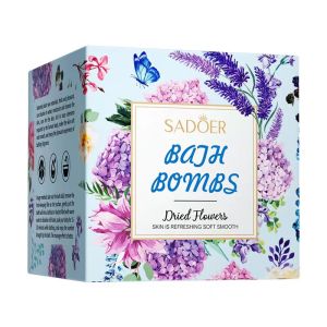Sadoer Bath Bomb Bath Body Stress Relief Bubble Bath Salts Ball SPA Moisturize Shower Cleaner 100g*4PCS