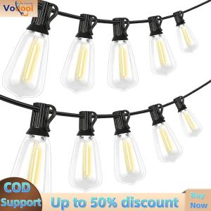 【Vodool Auto Center】Solar Powered G40 Globe String Lights with Shatterproof LED Bulbs for Automotive and Garden Use