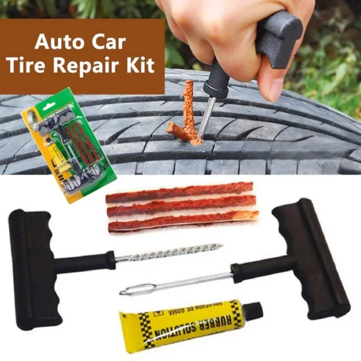 Auto car bike Tire Repair Kit Tubeless Flat car tire and
