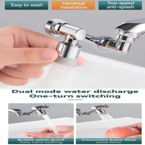 keran air shower faucet extender sambungan kran kamar mandi wastafel putar 2 mode segala arah