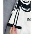 Áo thun babytee áo thun dáng ôm cổ tròn áo phông ngắn tay cổ viền phối màu đen trắng PANOSI - A39. 