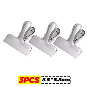 10Pcs Reusable Stainless Steel Food Sealing Clip - Kitchen Storage Clips - Bread Snack Coffee Bag Clips - School Office Paper File Metal Clamps - Clothes Pins