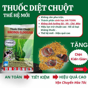 Combo 5 gói chế phẩm diệt chuột thóc trộn sẵn thế hệ mới Broma 0005 AB 50gr