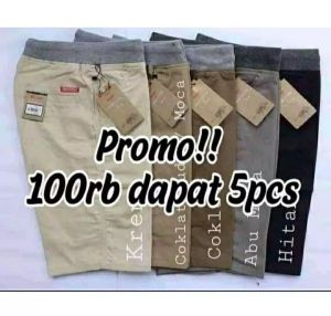 TERMURAH! 50 DAPAT 4 PCS CELANA PENDEK & CELANA SANTAI PRIA KEKINIAN