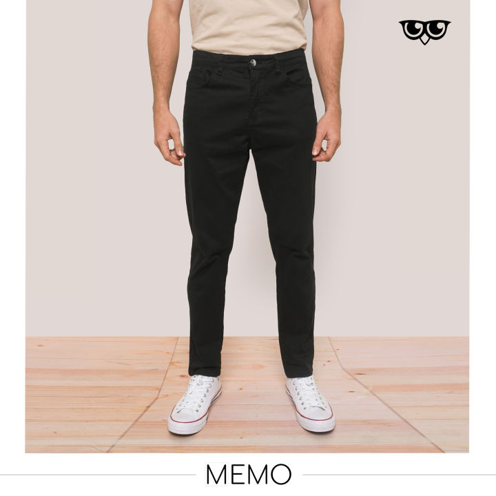 Memo Ultimate Basics Easy Wear Trousers For Men (Navy Blue/Khaki/Dark  Gray/Black) Lazada PH