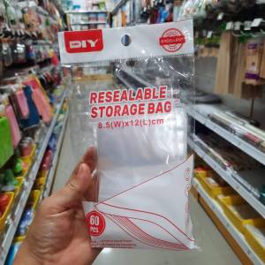 ถุงพลาสติกเก็บของ ถุงซิปล็อคพลาสติกใส ถุงพลาสติกใสเก็บของกันน้ำ อเนกประสงค์ ใช้ซ้ำได้ จัดระเบียบของ เกรดอาหาร ขนาด  8.5x 12cm