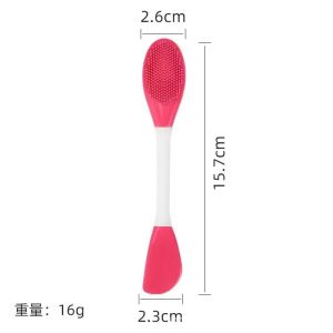 【MY Girl】Double-Headed Mask Brush Silicone Face Wash Brush Mud Mask Special Scraper Cleaning Beauty Tool