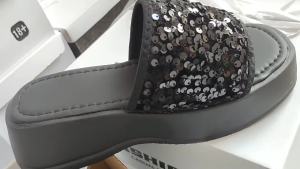 [Free Shipping] Thick-Soled Sandals For Women 2026 Summer New Style Sequined Platform Sandals For Outdoor Wear WomenS Slip-On Shoes