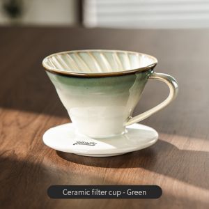 BINCOO Ceramic Coffee Dripper Set Hand Brewed Coffee Pot Set Home VFilter Cup Sharing Pot Coffee Mugs 450ML