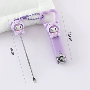 2in1 Cartoon Cute Nail Clipper With Ear Spoon Pendant Set Nail Clipper Cutte Daily Use