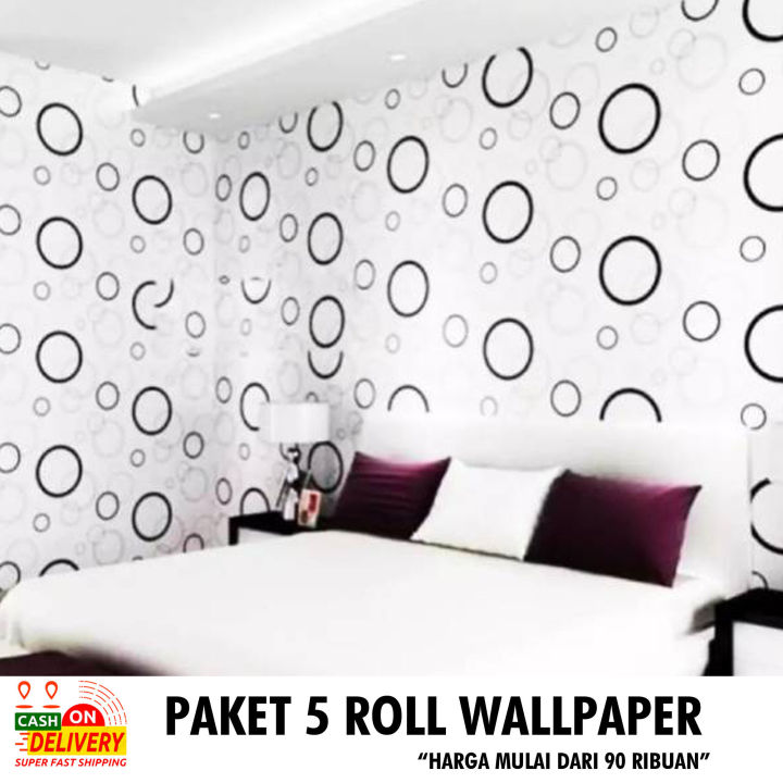 COD-PAKET Wallpaper 5 ROLL TERLARIS - Wallpaper Dinding Premium Pvc