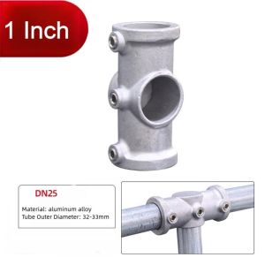 LYMEDIA 1\2/3\4"/1 Pipe Fitting Connector Aluminum Alloy Steel Fixed buckle Circular Pipe Connector Circular Frame Fasteners Steel Tube Shelf