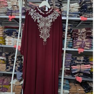 Kaftan Wanita Ceruty Amara Jumbo Set Iner Manset Daleman