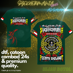 (SMA15)KAOS SYEKHERMANIA"SANTRI AS-SALAM"LENGAN PENDEK UKURAN ANAK DAN DEWASA(FREE STIKER)