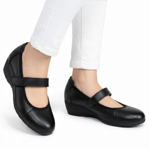 Giày Nữ Búp Bê Đế Xuồng HA NAM Da Bò Thật Thời Trang Cao Cấp 5cm GBBN2059