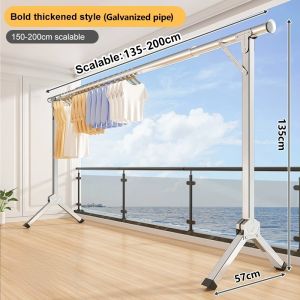 Foldable Clothes Drying Rack Collapsible Stainless Steel Clothes Dryer Rack Heavy-Duty Windproof Capacity Clothes Hanger Rack 晾衣架