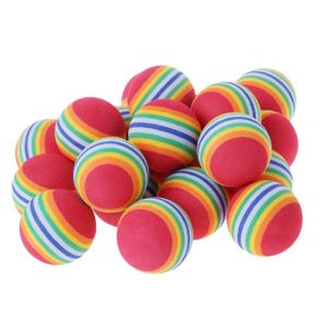 ลูกกอล์ฟฝึกซ้อมในที่ร่ม (Q007) สีแดง/สีฟ้า/สีเหลือง แบบโฟม 12 ลูก