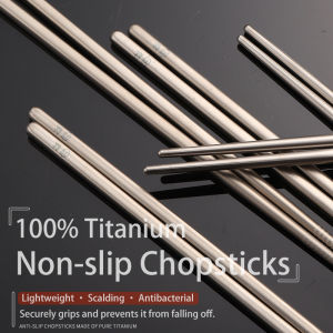 Antibacterial 24cm Ultralight Pure Titanium Chopsticks Hollow Chopsticks Restaurant Home Chopstick Outdoor Camping Tableware2026