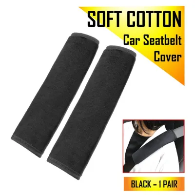 SG SELLER UNIVERSAL Car Seatbelt Cover Seat Belt Cushion Pillow Strap Shoulder Soft Pad BLACK Accessories