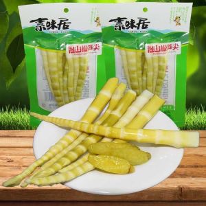 SUWEIJU FOOD Pickled Pepper Shoot Tips 100gx3 Packs Fresh Crispy Bamboo Shoots Appetizing Meals Open Bags Instant Net Red Snacks泡椒笋尖脆竹笋开胃下饭菜