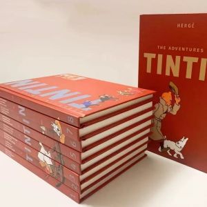 8 Books/Set New English Version Of The Original The Adventures Of Tintin Hardcover Full Set Collector Edition Tintin Collection