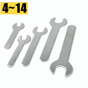 LUMIQLO Multifunctional Open End Wrench 4-14mm Opening Single-End Design Ultra-Thin Wrench Universal Ratchet Socket Type Small Wrench for Bathroom Repair