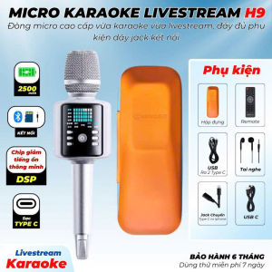 MTMAX Pro Micro hot trend Micro karaoke kèm loa H9  H9 Pro 20w kết nối đa dang hát thỏa thích-cực vang siêu phẩm mới nhát