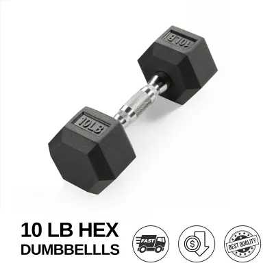 Dumbbells rubber hexagonal dumbbells 5LB/10LB/15LB/20LB/25LB/30LB/35LB/40LB hex dumbbell Hexagonal dumbbell mens special dumbbell set iron dumbbell home fitness dumbbell plastic dumbbell Hexagonal rubberized dumbbell weightlifting abdominal fitness