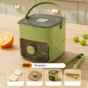 48 Ice Cube Mold Boxes with Simple Lids - Large Capacity Double-layer Design Food Grade Frozen Plastic Storage Tray Essential Kitchen Tool