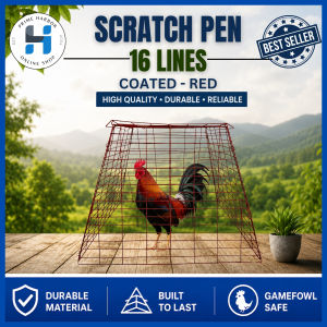 Heavy Duty Scratch Pen Red 16 lines/chicken/cock cage/game fowl/ Kulungan ng manok
