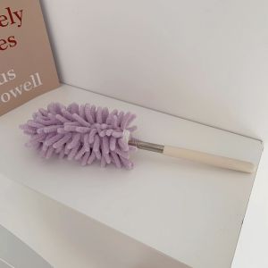 Dust duster Macaron color~mini telescopic lengthened bendable dusting feather duster chenille sweeping ash long handle removable and washable