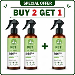 Pet Deodorizer Spray 260ml for Dogs & Cats Long Lasting Dog Cologne Pet Odor Eliminator