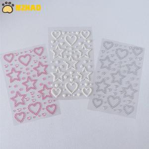 【N2HAO】 3D Star Heart Crystal Stickers Kids DIY Decoration Self Adhesive Jewelry Crafts Sparkly Rhinestone Stickers Girls Gifts
