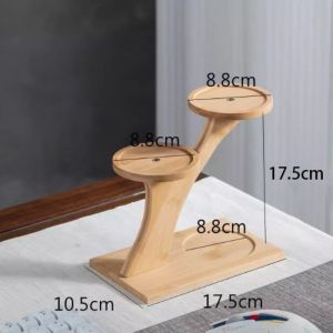 Bamboo Wood Plant Display Rack Wood Desktop Plant Stand Multi Layer Succulent Display Rack Portable Tabletop Decor