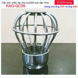 [HCM]Cầu lưới Inox 304 dày cầu chặn rác thoát nước mưa D49-D60 KAG-QC99 thoát nước nhanh cầu chắn rác sân thượng - Lazada