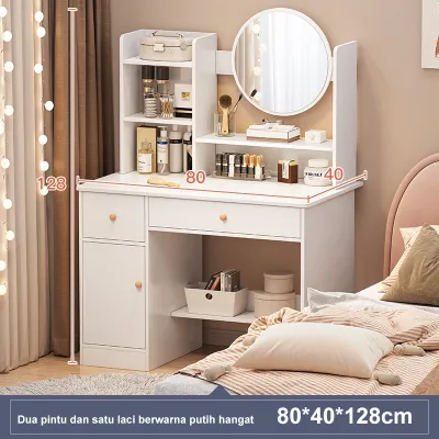 Meja Rias Minimalis Meja Rias Aesthetic Meja Rias Sliding + Kursi Pita Meja Rias
