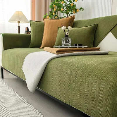 Bọc ghế sofa Cho L Hình Dạng Sofa 2 3 4 Chỗ Ngồi chống trượt Chenille Slipcover Cho nội thất phòng khách Bảo Vệ