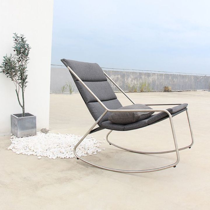 Simple single rocking chair lunch break lounge chair outdoor