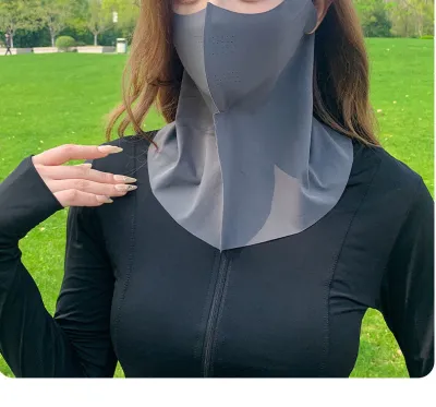 Lakexus Ice Silk Sunscreen Mask Summer Outdoor Sports UV Protection Breathable Bandana Face Mask Cooling Headwear Neck Scarf Balaclava for Women Golf Cycling Riding Eye Protection Dustproof Non Trace Three Dimensional