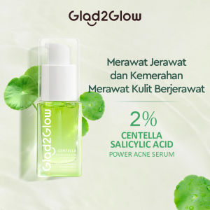 [BPOM] GLAD2GLOW Centella 2% Salicylic Acid Power Acne Serum Blemish and Acne prone Skin