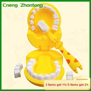 Cneng 4pcs Kids Pretend Play Toy Dentist Check Teeth Model Set Educational Learing Toy