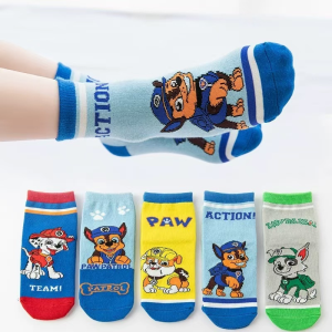 5 Pairs/ 1-12 years Kids PAW Patrol Cartoon Socks Boys Girls Cotton Sports Socks Kids School Socks Ankle Sock Cotton Sock Casual Socks