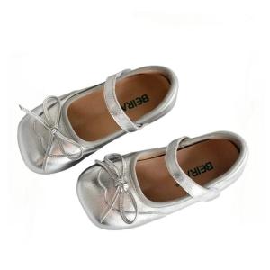 High Quality Cowhide Children Casual Shoes Spring Autumn Lovely Bow Genuine Leather Baby Girls Ballet Shoes Mary Jane Kids Shoe2026
