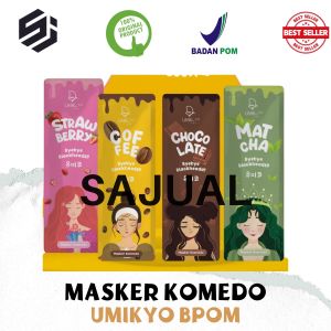 SAJUAL - BPOM Masker Komedo by Umikyo - Masker Wajah Organik - Masker Menghilangkan Komedo Membandel - Masker Komedo Hidung - Masker Komedo Viral Tiktok