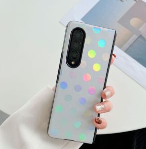 Z Fold 3 Metallic Shiny Polka Dots Phone Cover Casing