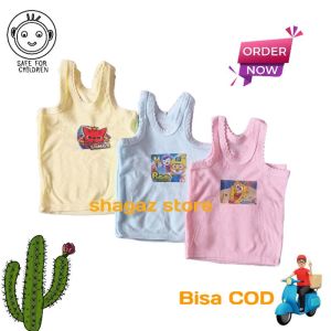 GROSIR 12 PCS - Kaos dalam Sablon Anak - Singlet Karakter anak Lucu - Singlet Anak Gambar Karakter Halus dan Lembut