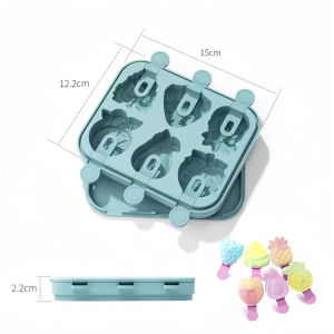 Keranixy DIY Silicone Popsicle Mold Kids Fruit Ice Cream With Lid Reusable Homemade Freezer Safe Acuan Aiskrim